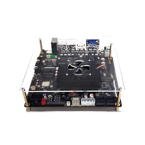 WayPonDEV Acrylic Case for ITX-3588J / AIO-RK3588J Rockchip RK3588 8K AI Mini-ITX Single Board Computer/SBC