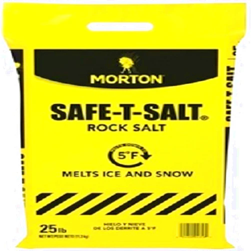 Morton Safe-T-Salt Rock Salt 25.0 LB For Snow And Ice Removal
