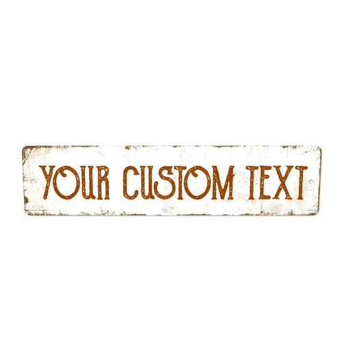 Sigo Signs Rustic Custom Sign, Personalized Metal Signs, Cristmas Gift for Him Men Dad, Man Cave, Indoor and Outdoor Use, 4x18 Inches, ACM, Fade Resistant,