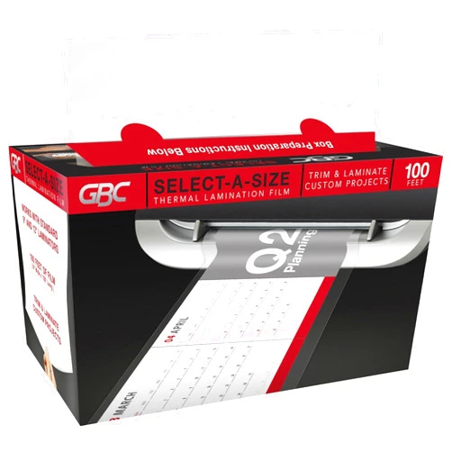GBC Select-A-Size Thermal Lamination Film, 3 Mil x 100' Laminating Roll for 9