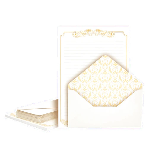Paper Junkie 90 Pieces Stationery Paper Set for Love Letter, Party Invitations (60 Vintage-Style Sheets + 30 Envelopes)