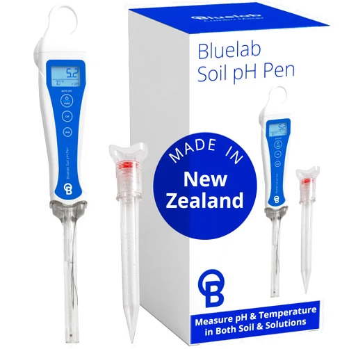 Bluelab PENSOILPH Soil pH Pen, Digital Meter and Water Test Kit, Also Used for Coco and Rockwool with Easy Calibration for Hydroponic System and Indoor Plant Grow, Clear