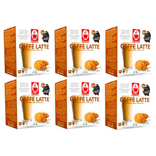 Caffè Tiziano Bonini Bonini Dolce Gusto Compatible Cafe Au Lait Coffee Pods (Pack of 6, Total 96 pods)