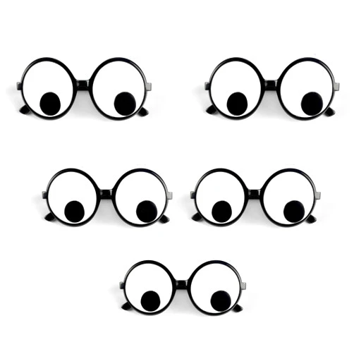 NAKIMO Googly Eyes Funny Costume Wiggle Eyes Novelty Shades - Funny Glasses Accessories for Party (Pack of 5)