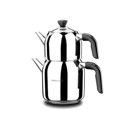 Korkmaz 18/10 Cr-Ni Stainless Steel A079-01 Kappa Mega Tea Pot Set, 4.3 L