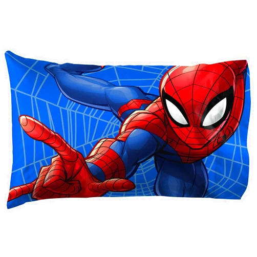 Jay Franco Marvel Spiderman Web Sides 1 Single Reversible Pillowcase - Double-Sided Kids Super Soft Bedding (Official Marvel Product)