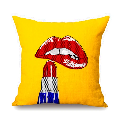 HACASO Hi-Shop 18 X 18 Inch Pop Art Comic Cotton Linen Decorative Throw Pillow Cover Pillowcase(10)
