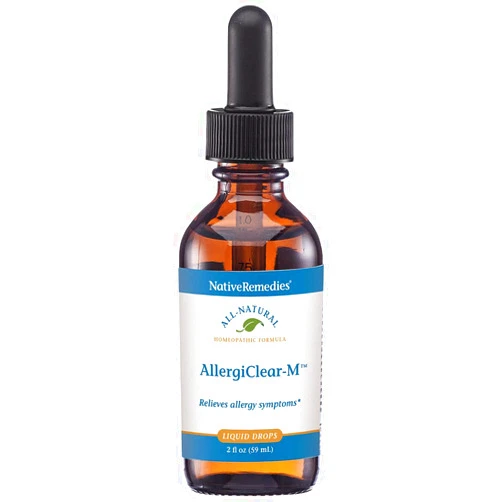 Native Remedies AllergiClear-M - Natural Homeopathic Formula Temporarily Relieves Allergy Symptoms Including Sneezing, Coughing, Red, Water Eyes - 59 mL