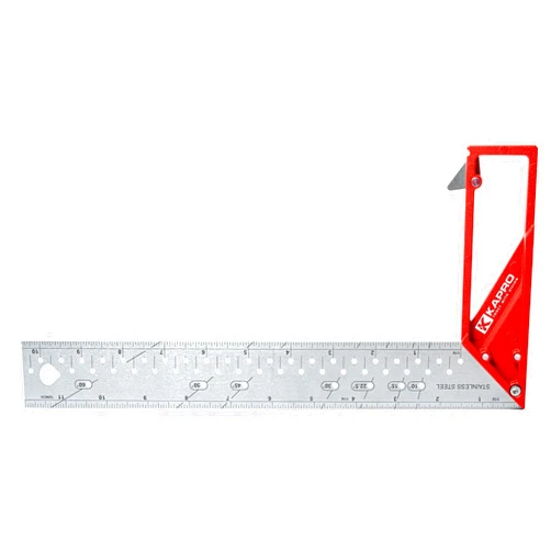 Kapro - 353 Professional Ledge-It Try & Mitre Square - For Leveling and Measuring - Features Stainless Steel Blade, Retractable Ledge, and Etched Ruler Markings - 12 Inch
