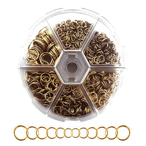 Vanchko 1000Pcs 304 Stainless Steel Jump O Rings, Metal Open Jump Rings Set for Jewelry Making, Jewelry links and Connectors for Earring Bracelet Necklace Jewelry DIY Craft Making, 4mm 5mm 6mm 7mm 8mm(bronze)
