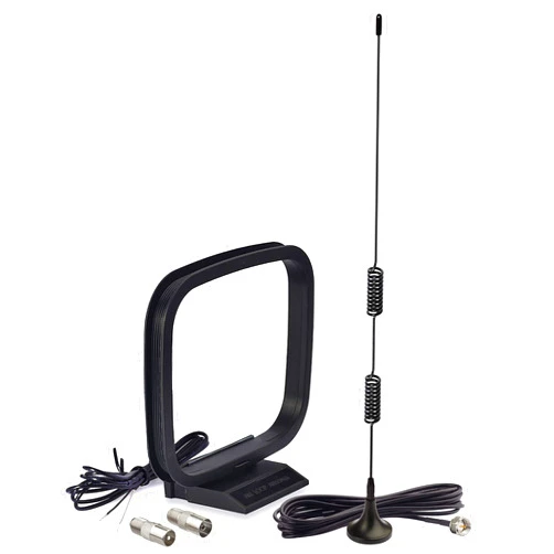 Bingfu Magnetic Base FM Radio Antenna FM Antenna and AM Loop Antenna for Pioneer Onkyo Yamaha Marantz Indoor Digital HD Radio FM Bluetooth Home Stereo Receiver AV Audio video Home Theater Receiver
