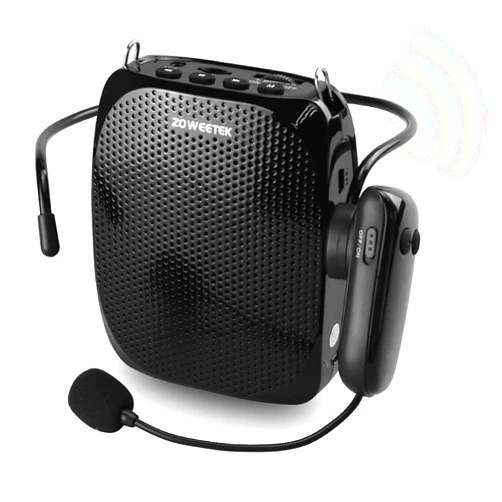 ZOWEETEK Original Voice Amplifier for Teachers with 2 Microphones, Wireless Voice Amplifier Microphone Headset, Portable Speaker Megaphone for Classroom, Training, Teaching, Yoga, Meeting, Speech