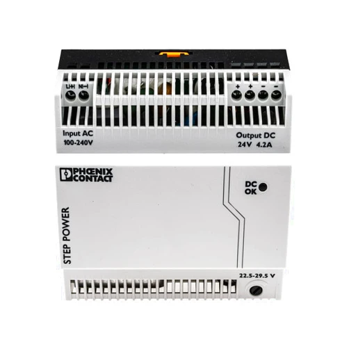 Phoenix Contact STEP-PS/1AC/24DC/4.2 DIN Rail Power Supply 24Vdc 4.2A voltage:100W