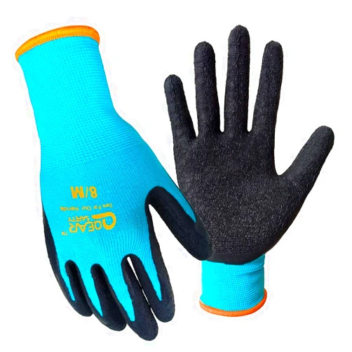 QEAR 3 Pairs Pack Garden Work Gloves, Textured Latex Palm for Grip, Thorn Resistance and Water Dirty Resistance