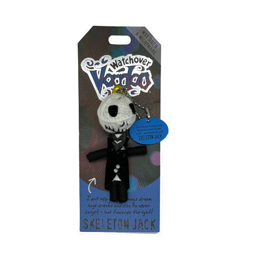 Watchover Voodoo 3-Inch Skeleton Jack Keychain - Handcrafted Gift to Bring Good Luck and Positivity Everywhere You Go