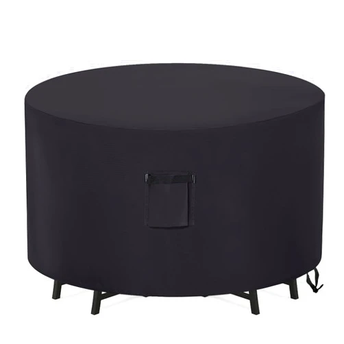 ABCCANOPY Outdoor Round Patio Furniture Covers Heavy Duty Table Cover Waterproof Windproof Anti-UV Dust Proof Protective Covers Dining Table Chair Set Cover 60x28 inches