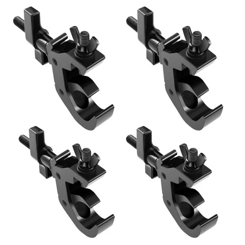 MFL. Heavy Duty Truss Clamp, 330 lb Aluminum Alloy DJ Light Clamps,2 Inch Truss for Stage Lighting Projector Par Lights, Black, Pack of 4