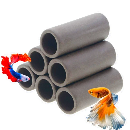 Saim Aquarium Cave Shrimp and Betta Pleco Cave, Breeding Tube, Hiding Cave - Hideaway Pipes Reduce Stress,Cones Hideaway Pipe