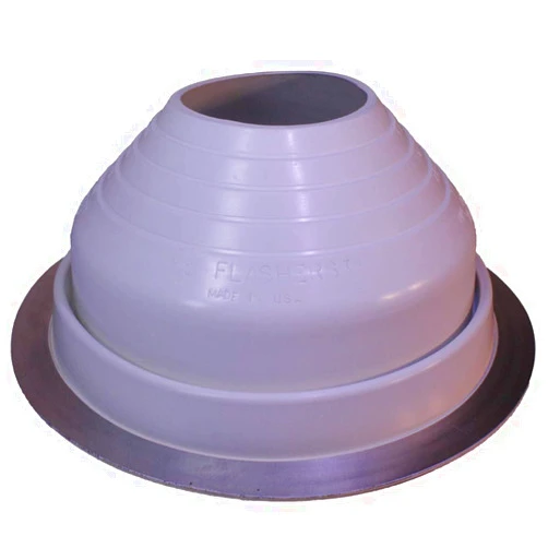 Flashers #5 White EPDM Flexible Roof Jack Pipe Boot Metal Roofing Pipe Flashing (Pipe OD 4-1/4
