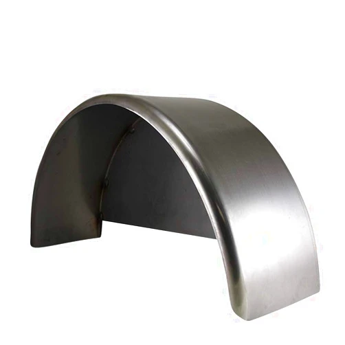 Trailer-Fenders.com 36x10 3/4 Single Axle Steel Trailer Fenders with Back Plate Welded In - One Piece