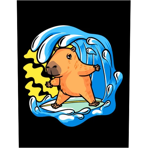 Samuel Larson Capybara Lover Capybara Rodent Beach Surfing Waves Notebook: Print Notebook Blank