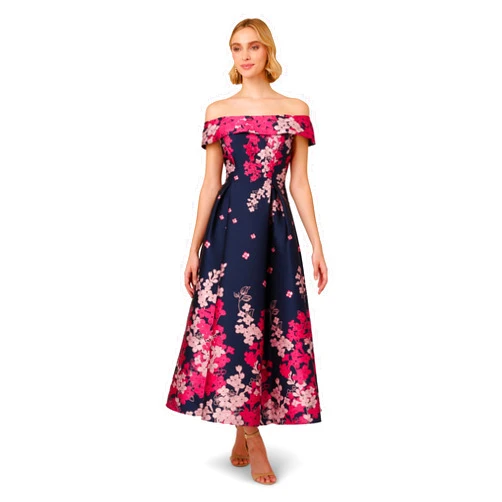 Adrianna Papell Women's Off-Shoulder Dress