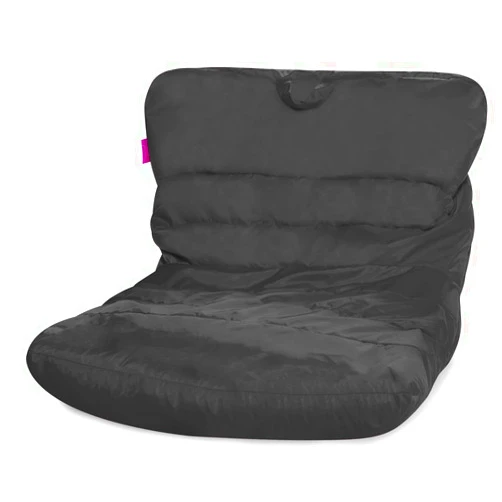 Posh Creations Bean Bag Chair Lounger Structured Seat for Kids, Teens and Adults, Comfy Chair for Gaming, Reading and Watching TV, Laguna Lounger, Microsuede - Charcoal Gray