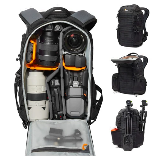 Lowepro ProTactic BP 350 AW III Camera Backpack, 4-Point Access, Professional Camera Bag, DSLR/Drones/Mirrorless, Up to 14