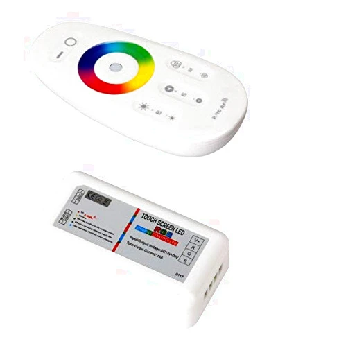 BZONE RF LED Remote Controller, 2.4GHz Wireless RF Touch LED RGB Dimmer Controller for 5050 3528 RGB LED Strip Light 12V/24V