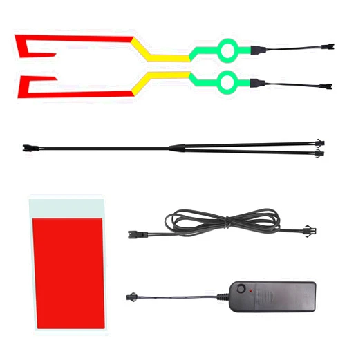 Xuzimaoyi Motorcycle Helmet Light Bar Cold Light Motorcycle Helmet LED Sticker Kit Light Strip for Motorcycle Helmet DIY Night Signal Light Luminous Stripe Sticker Motorcycle Light Strip Waterproof (Mixcolor)