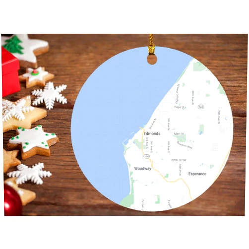 Generic Edmonds WA Ornament Edmonds Washington Map Decor Edmonds City Souvenirs Ornament 3