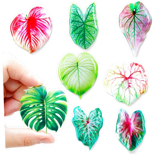 Vinsiora Simulation Plant Leaf Refrigerator Magnets, Set of 8, Decorative (8)