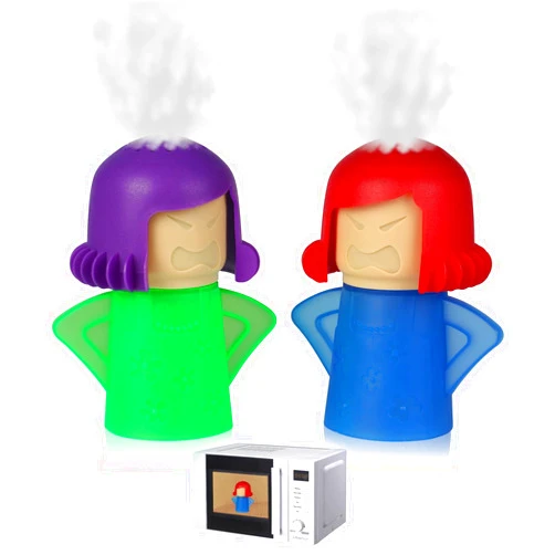 Spardar Angry Mama Microwave Oven Steam Cleaner, 2 Pack Microwave Cleaner for Kitchens, The Fun and Easy Way to Cleaning work with Amazing Results