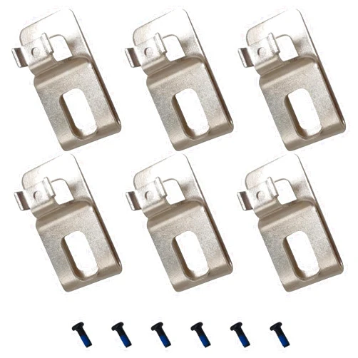 EVKILKJS Belt Clips,Replacement Belt Hook Clip for 20V Power Tools,6pcs 304 Stainless Steel Drill Tool Clips Equipped with Screws