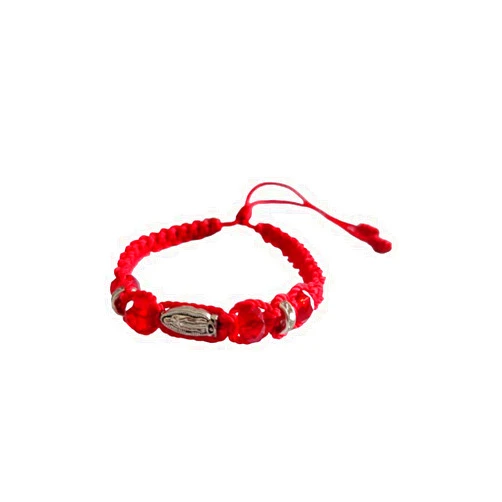 Handmade Virgin Mary Medal Adjustable Red String Bracelet Virgen la Milagrosa, virgen de guadalupe bracelet Jewelry virgen de guadalupe catholic our lady virgencita Red