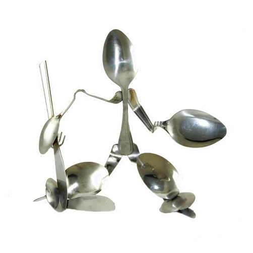 Forked Up Art S63 Spoon Hockey Goalie