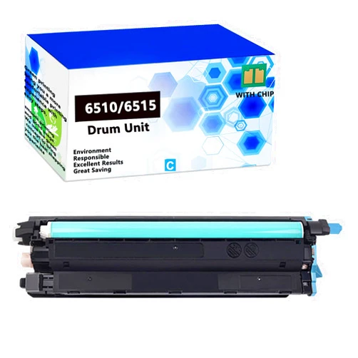 VAMIUR Compatible 6510/6515 Drum Unit High Yield Replacement for Xerox 108R01417 108R01418 108R01419 108R01420,for Phaser 6510 WorkCentre 6515 Printer,Cyan-50000 Pages