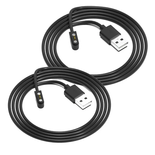 Msvueioe 2Pack Charger Compatible with AGPTEK LW11, 2FT Smart Watch Replacement USB Charging Cable Cord