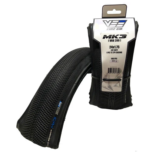 Vee Rubber 2 Vee Tire MK3 24X1.75 Pair Folding Bead Bike Tires Low Specific Gravity Compatible with BMX