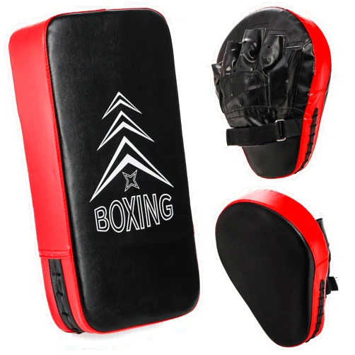 ZOOFOX 2-in-1 Punching Mitts Kick Pack Set, Boxing Pads Curved Focus Mitts, Training Hand Pad Taekwondo Kick Pad for Beginner, Adjustable Strike Shield Arm Pad for Muay Thai, Taekwondo, MMA