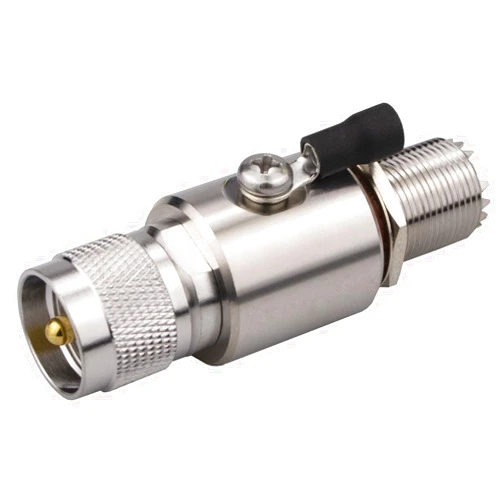 RFetomax UHF Lightning Arrestor PL-259 Lightning Surge Protector PL259 Male to SO239 Female Bulkhead for CB Ham Base Antennas RFetomax (UHF arrestor Male to Female)