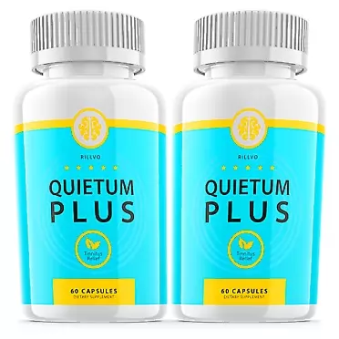 Rillvo (2 Pack) Quietum Plus Tinnitus Relief - Advanced Formula Quietum Ear Ringing Supplement (120 Capsules)