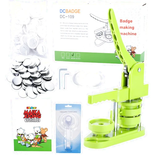 MK.Bear Button Maker Machine 58mm (2.25 in) Installation-free, DIY Button Pin Maker Machine, Button Badge Press Machine with Free 100pcs Button Maker Supplies & Pictures & Circle Cutter & Magic Book