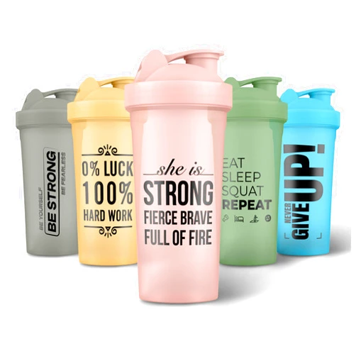 JEELA SPORTS 5 PACK Protein Shaker Bottles for Protein Mixes - 24 OZ - Dishwasher Safe Shaker Cups for Protein Shakes - Shaker Cup for Blender Protein Shaker Bottle for Shakes Protein Shake Blender