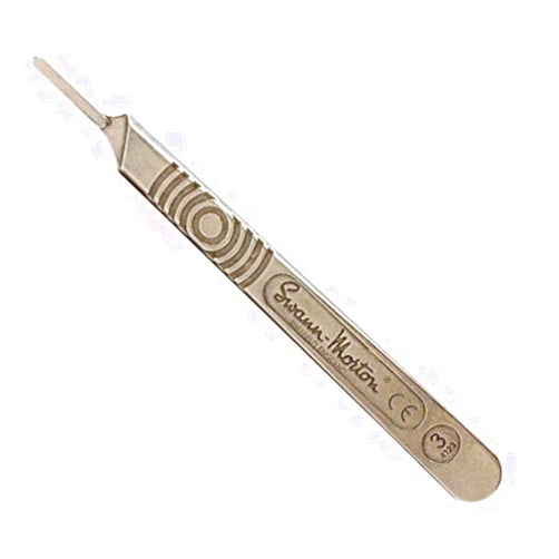 SWANN-MORTON Swann Morton : Scalpel Handle No 3 for blades 10 : 10a : 11 : 12 : 15 : 15a (Original Version) (Original Version) (Solid Stainless Steel)