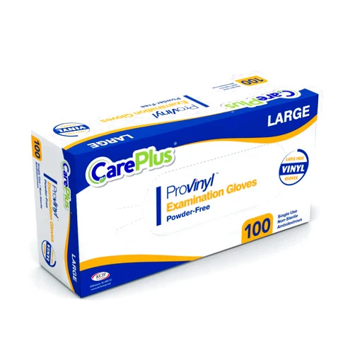 Care Plus Medical Vinyl Exam Gloves