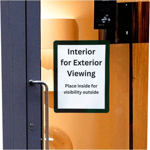 Fodeez Letter-Size 8.5 x 11 Solid Black Reusable Adhesive Frames Document Holders for Interior/Exterior Viewing