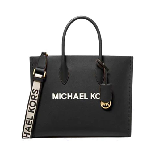 Michael Kors MK Mirella Medium Pebbled Leather Shoulder Tote Bag