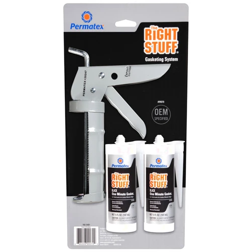Permatex 99070-4PK The Right Stuff Gasket Maker, 5 oz. - 2 Pack with Caulking Gun (Pack of 4)