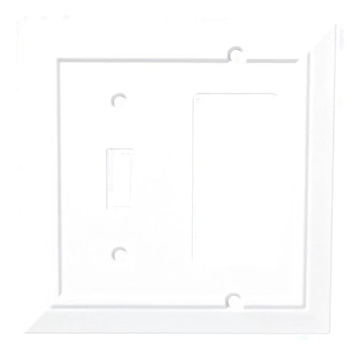 Franklin Brass Classic Architecture Wall Plate, Pure White Double Decorator Outlet Cover, 1-Pack, W35246-PW-C